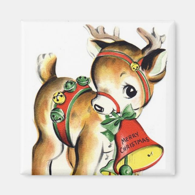 Little Reindeer Vintag Magnet (Vorne)