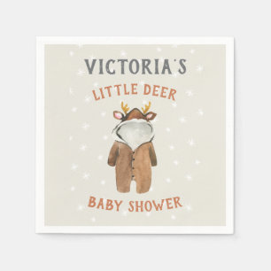 Little Rentier Christmas Winter Baby Shower Invit Serviette