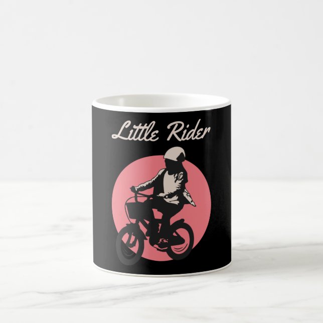 Little Rider - Retro Biker Design Kaffeetasse (Mittel)