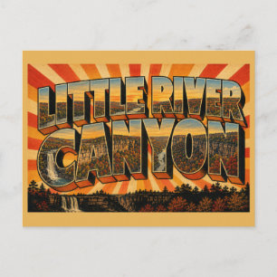 Little River Canyon Alabama Canyon Wasserfall Kuns Postkarte