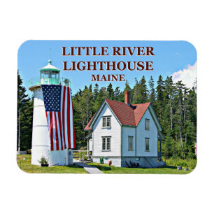 Little River Lighthouse, Cutler Maine Foto Magnet