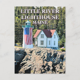 Little River Lighthouse, Maine Postcard Postkarte