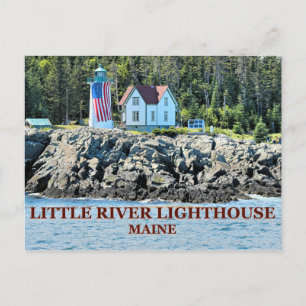Little River Lighthouse, Maine Postcard Postkarte