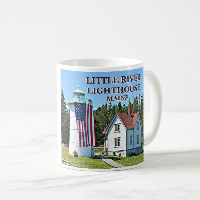 Little River Lighthouse, Maine Tasse (VorderseiteRechts)