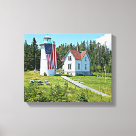 Little River Lighthouse, Maine Wrapped Canvas Leinwanddruck