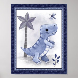 Little Roar Dinosaur - Kinderzimmer T-Rex Art Poster