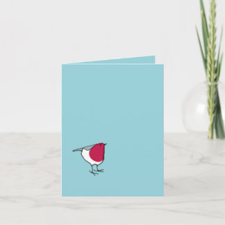 Little Robin Blue Note Card Karte