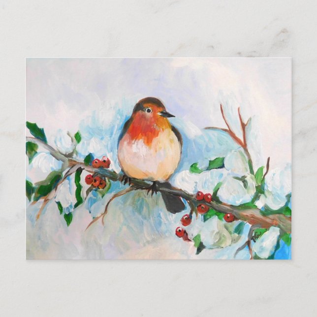Little Robin Postkarte (Vorderseite)