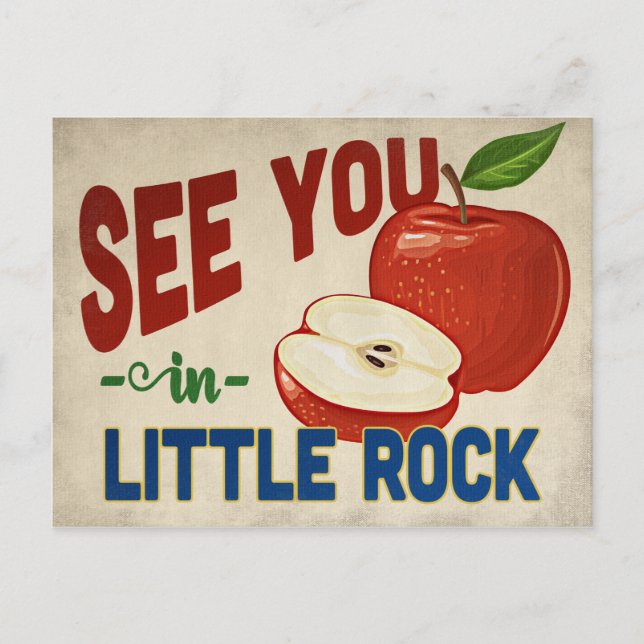 Little Rock Arkansas Apple - Vintage Travel Postkarte (Vorderseite)