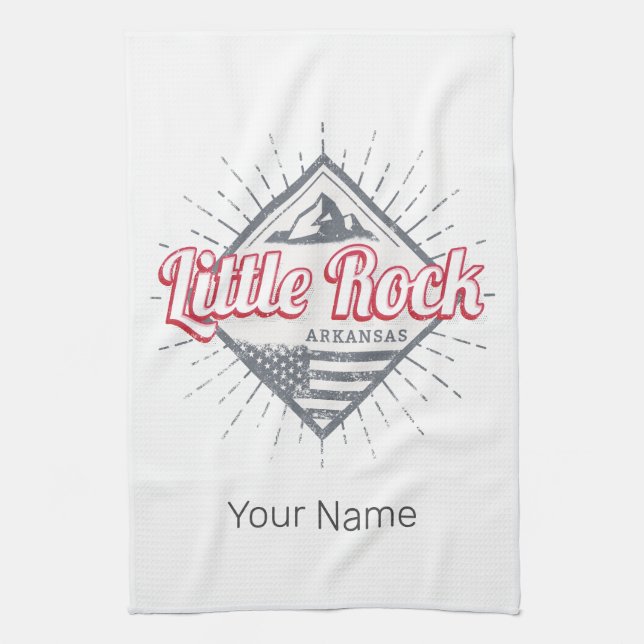 Little Rock Arkansas City United Staaten USA Desig Geschirrtuch (Vertikal)