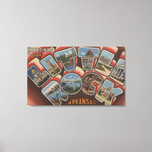 Little Rock, Arkansas - Großbuchstaben Szenen 2 Leinwanddruck