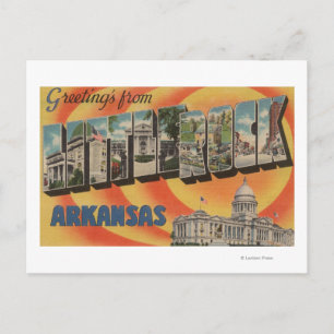 Little Rock, Arkansas - Große Buchstabenszenen Postkarte