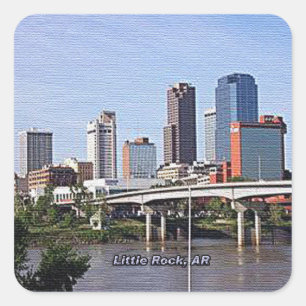 Little Rock, Arkansas Quadratischer Aufkleber