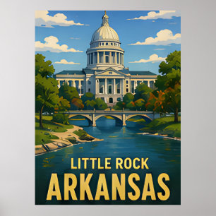 Little Rock Arkansas Reise-Geschenk Poster