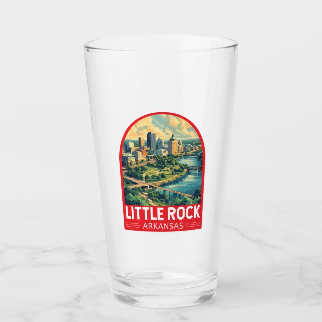 Little Rock Arkansas Reisemusik Glas (Vorderseite)