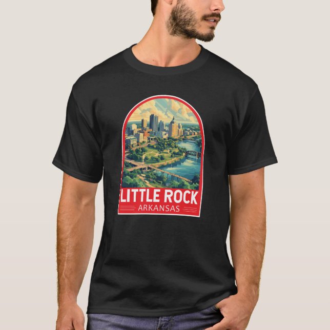 Little Rock Arkansas Reisemusik T-Shirt (Vorderseite)