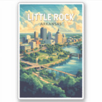 Little Rock Arkansas Reisen Art Vintag