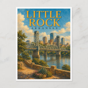 Little Rock Arkansas River Bridge GeoSaga Postkarte