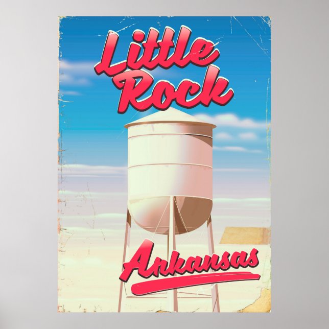 Little Rock, Arkansas Vintage Reiseplakat Poster (Vorne)