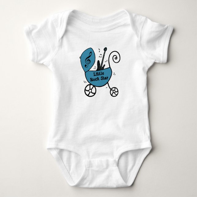 "Little Rock Star" Baby Bodysuit Baby Strampler (Vorderseite)