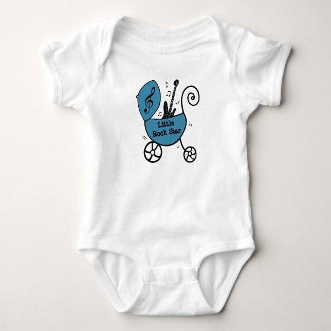 "Little Rock Star" Baby Bodysuit Strampler (Vorderseite)