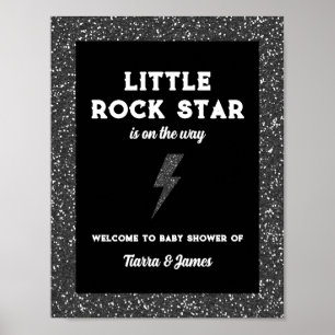 Little Rock Star Baby Dusche Willkommen Poster