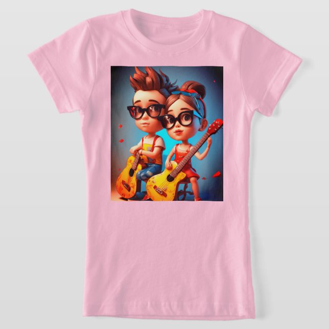 "Little Rockstars" Kids's Guitar T - Shirt