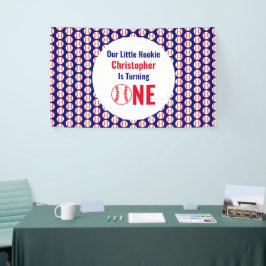 Little Rookie Baseball 1. Geburtstag Banner