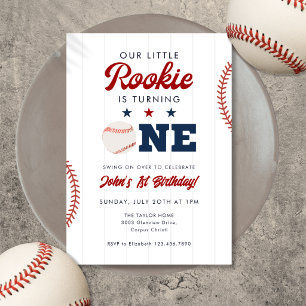 Little Rookie Baseball 1. Geburtstag Einladung