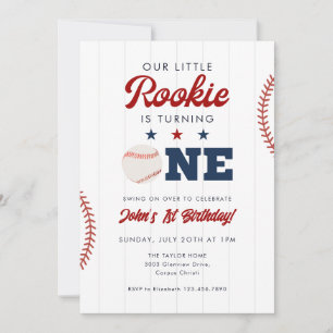 Little Rookie Baseball 1. Geburtstag Einladung