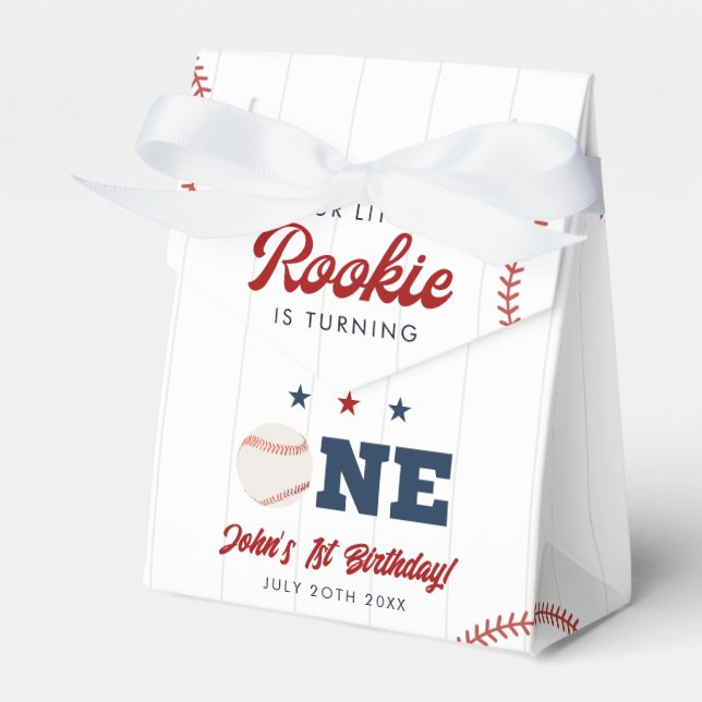 Little Rookie Baseball 1st Birthday Geschenkschachtel (Vorderseite)
