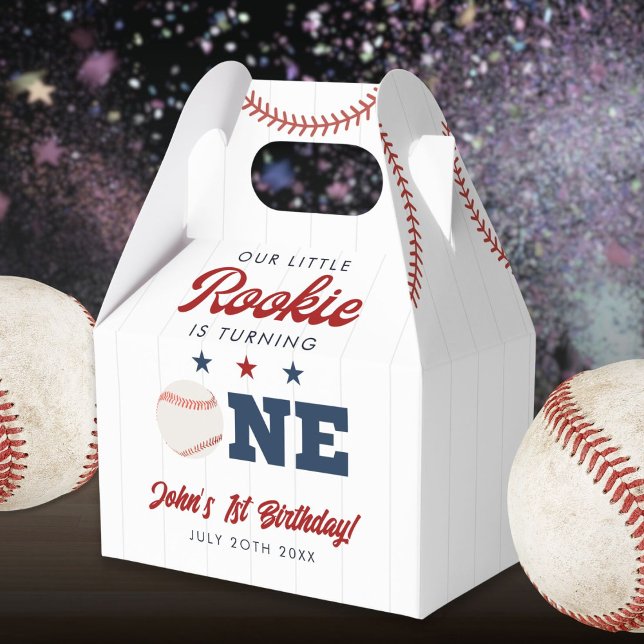 Little Rookie Baseball 1st Birthday Geschenkschachtel (Little Rookie Baseball 1st Birthday Favor Boxes)