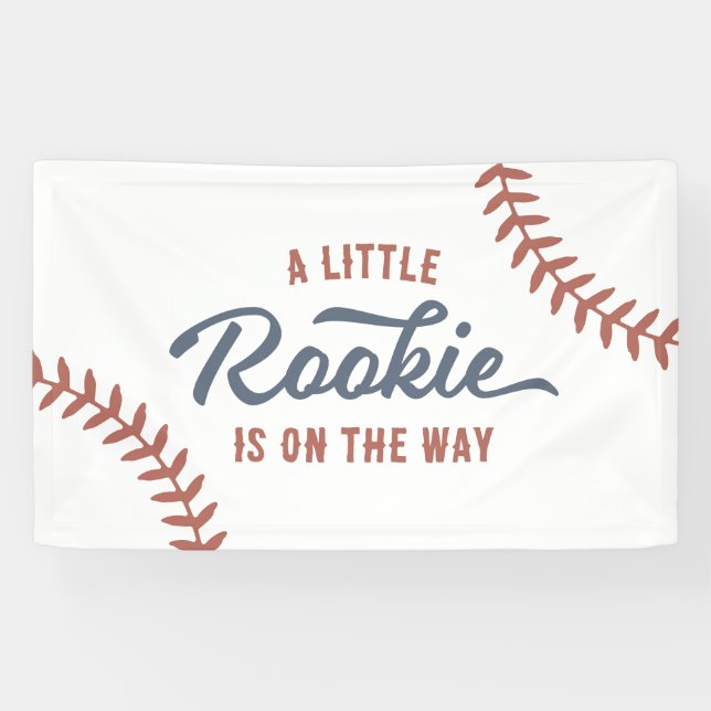 Little Rookie Baseball Baby Dusche Banner (Horizontal)