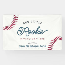 Little Rookie Baseball Boy Birthday Willkommen Banner