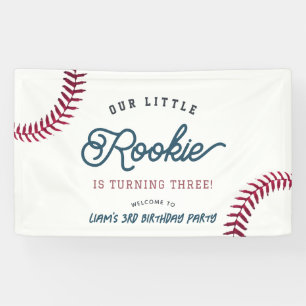 Little Rookie Baseball Boy Birthday Willkommen Banner