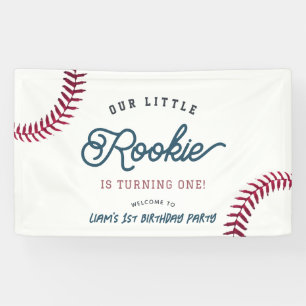 Little Rookie Baseball Junge 1. Geburtstag Willkom Banner