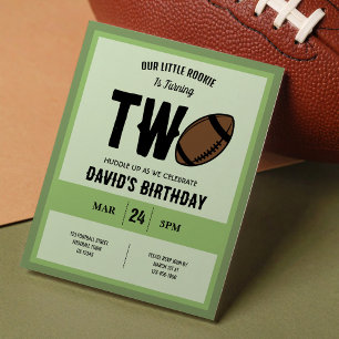 Little Rookie Football Budget 2. Geburtstag Einlad