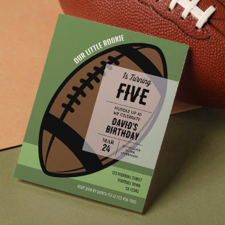 Little Rookie Football Budget Geburtstag Einladung