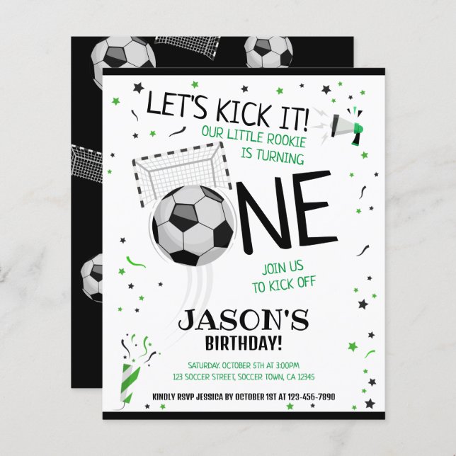 Little Rookie Soccer Budget 1. Geburtstag (Vorne/Hinten)