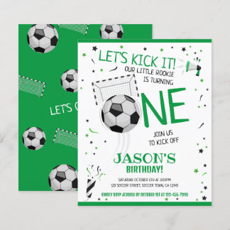 Little Rookie Soccer Budget 1. Geburtstag Einladun