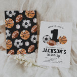 Little Rookie Sports 1. Geburtstag Einladung<br><div class="desc">Laden Sie Freunde und Familie mit dieser sportlichen Einladung zur Geburtstagsfeier Ihres Kindes ein.</div>
