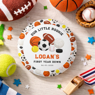 Little Rookie Sports 1. Geburtstagsfeier All-Sta Button