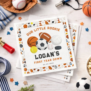 Little Rookie Sports 1. Geburtstagsfeier All-Sta Serviette