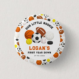 Little Rookie Sports 1st Birthday Party | All-Star Button