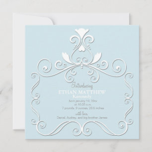 Little Royalty Blue Foto Geburtsankündigung Ankündigung