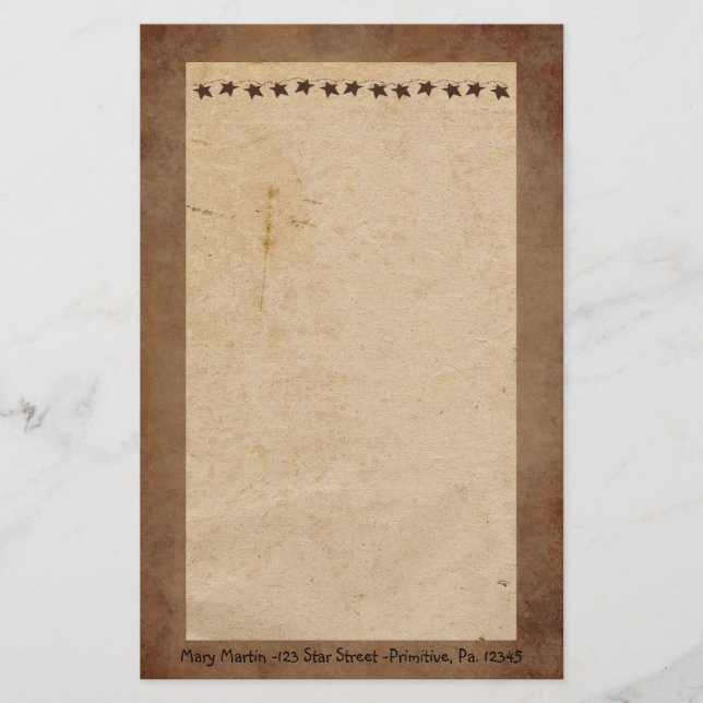 Little Rusty Stars Stationery Briefpapier (Vorderseite)