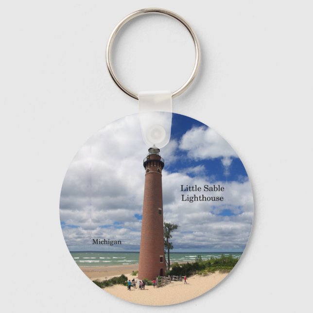 Little Sable Lighthouse Schlüsselkette Schlüsselanhänger (Vorderseite)