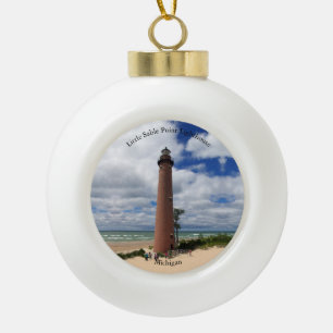 Little Sable Point Leuchtturmverzierung Keramik Kugel-Ornament