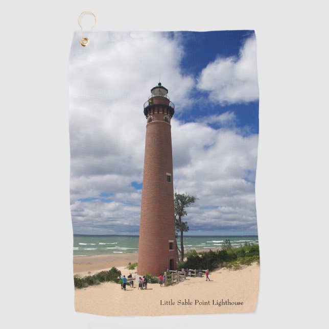 Little Sable Point Lighthouse Golfhandtuch (Vorderseite)