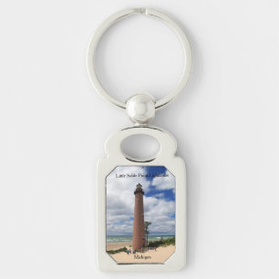 Little Sable Point Lighthouse Metallschlüsselkette Schlüsselanhänger